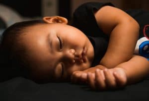 bumping her head while sleeping